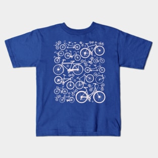 Bicycles Illustration // Bike Lover Cycling Enthusiast Kids T-Shirt